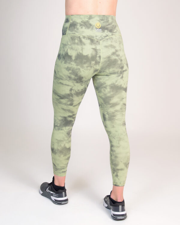 Tie dye tights grön bak